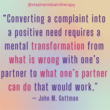 Gottman Therapy Complaint