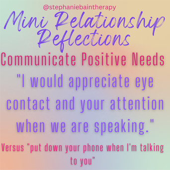 communicating positive needs